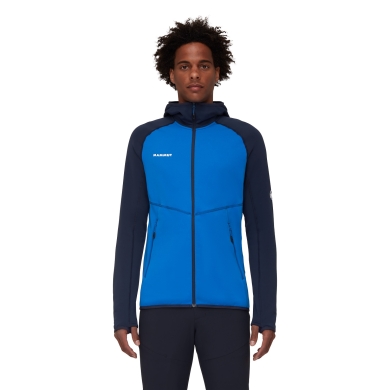 Mammut Fleecejacke Aconcagua ML (Midlayer) mit Kapuze eisblau/marineblau Herren